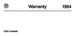 1984 VW Warranty